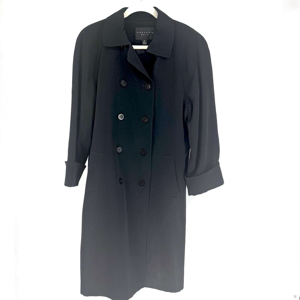 Petite Classic Long Black Trench Coat Women 10 Gallery Minimal Capsule Wardrobe
